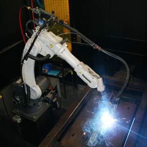 Robotic welding in manufacturing industry