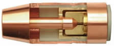 Cutaway of Centerfire consumables showing the inner components within the nozzle