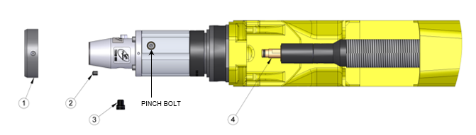 Drawing of front end air blast feature