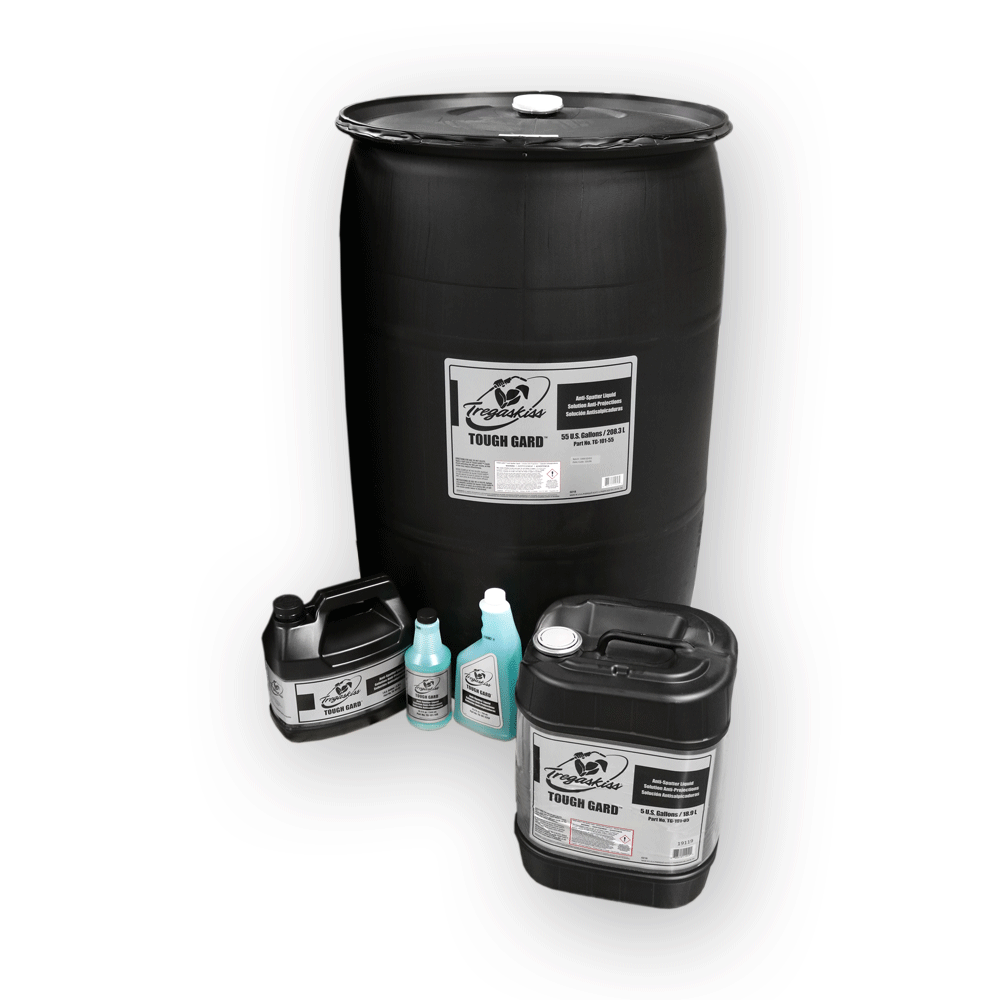 Family of TOUGH GARD anti-spatter liquid packaging/containers