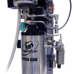 TOUGH GUN reamer shown with spray containment unit installed